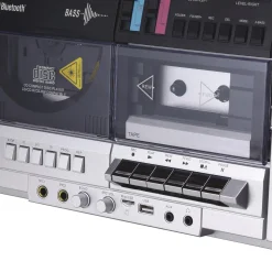 AIWA Retro Bluetooth Boom Box with CD & Cassette Player