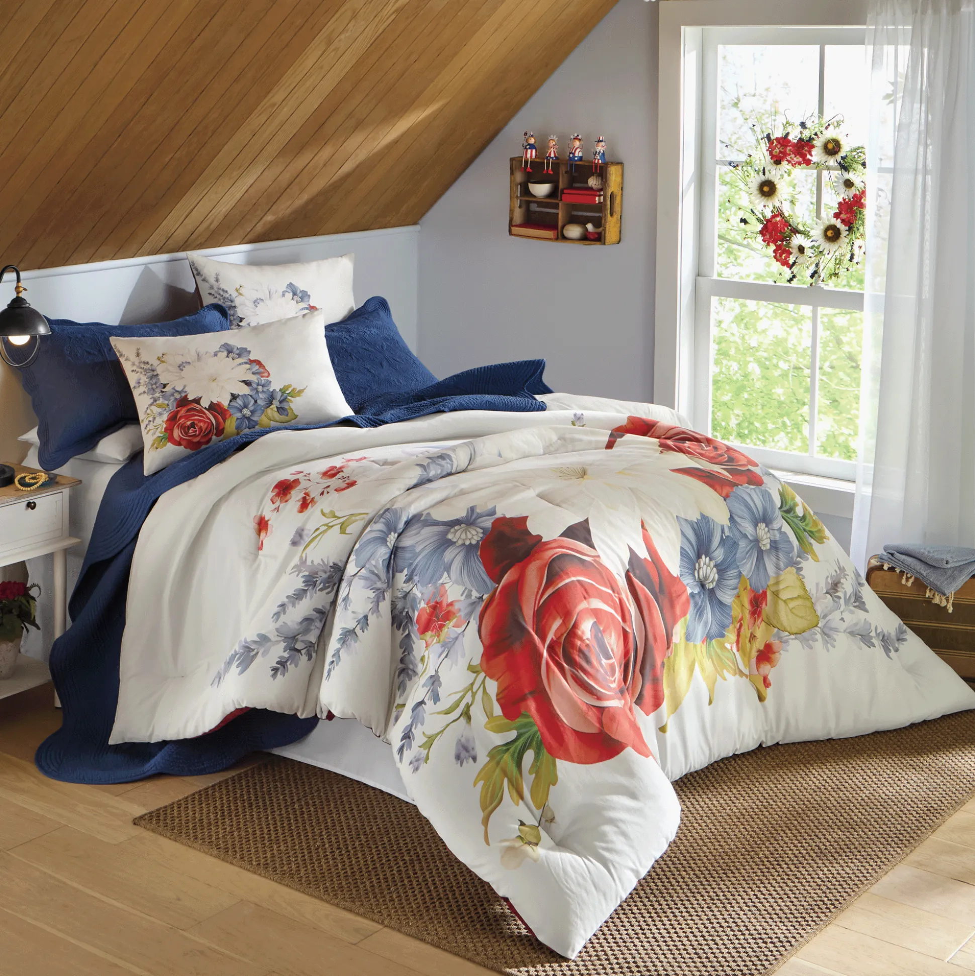 Americana Floral 3-Piece Comforter Set