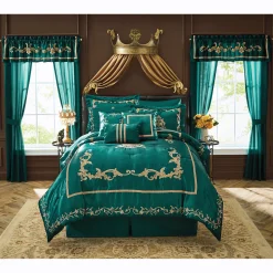 Anastasia Embroidered Satin 21-pc. Bed Set