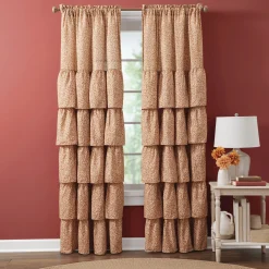 Annie Layered Ruffle Single Window Panel