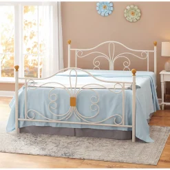 Arabella Queen-Sized Scrolled Metal Bed