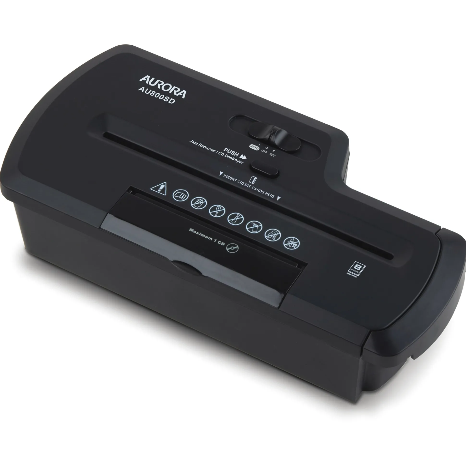 Aurora Mini 8-Sheet Paper Shredder without Basket
