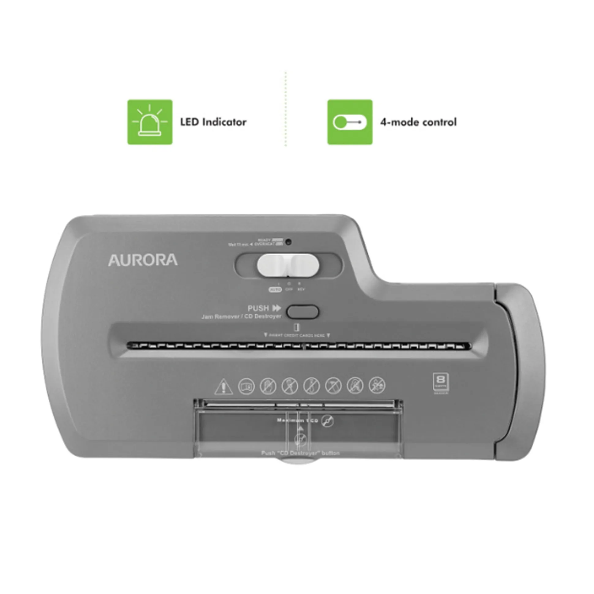 Aurora 8-Sheet Shredder