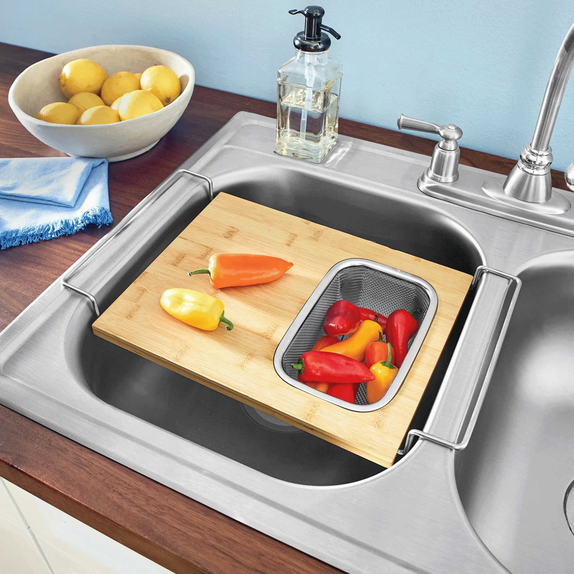 Bamboo Kitchen Sink Workstation