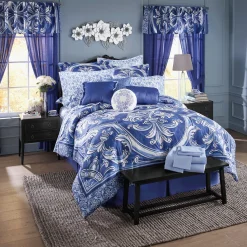 Baroque 30-Piece Medallion Comforter Set with Window Treatments
