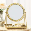 Beaded Circle Mirror with Tray