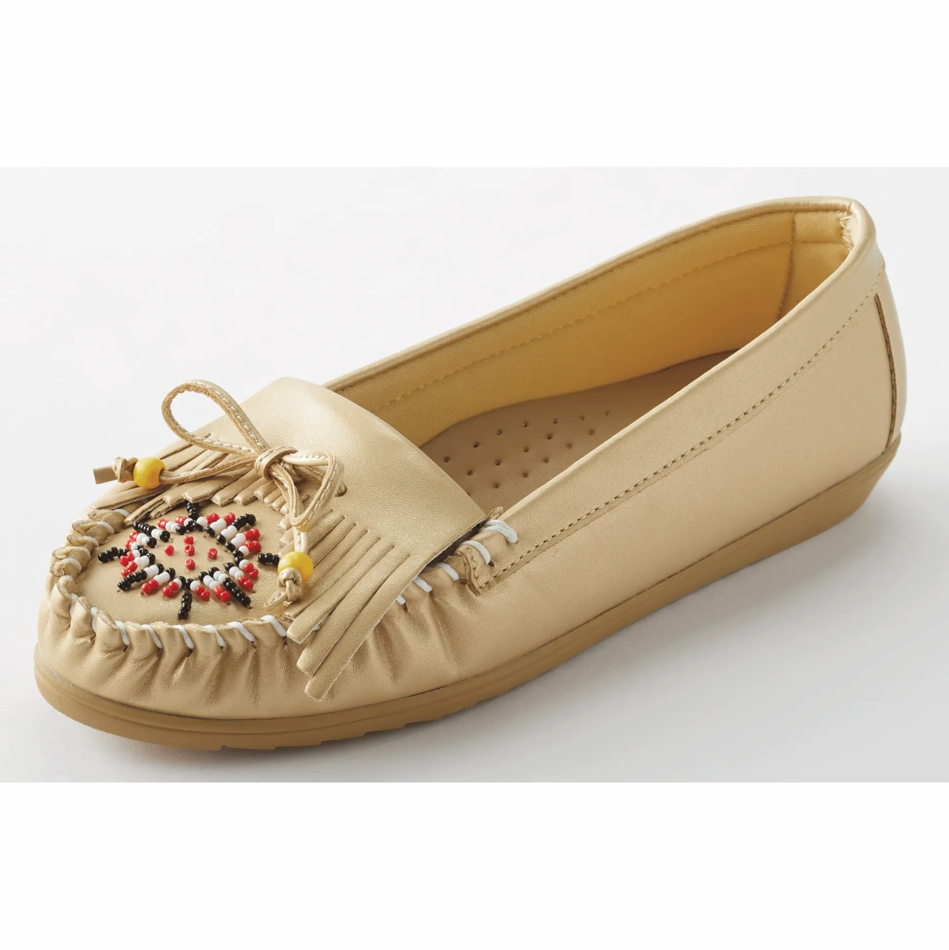 Beaded Women's Moccasin with Arch Support