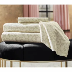 Bedtite Scroll Microfiber Sheet Set