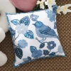 Birdie Blue Embellished Accent Pillow