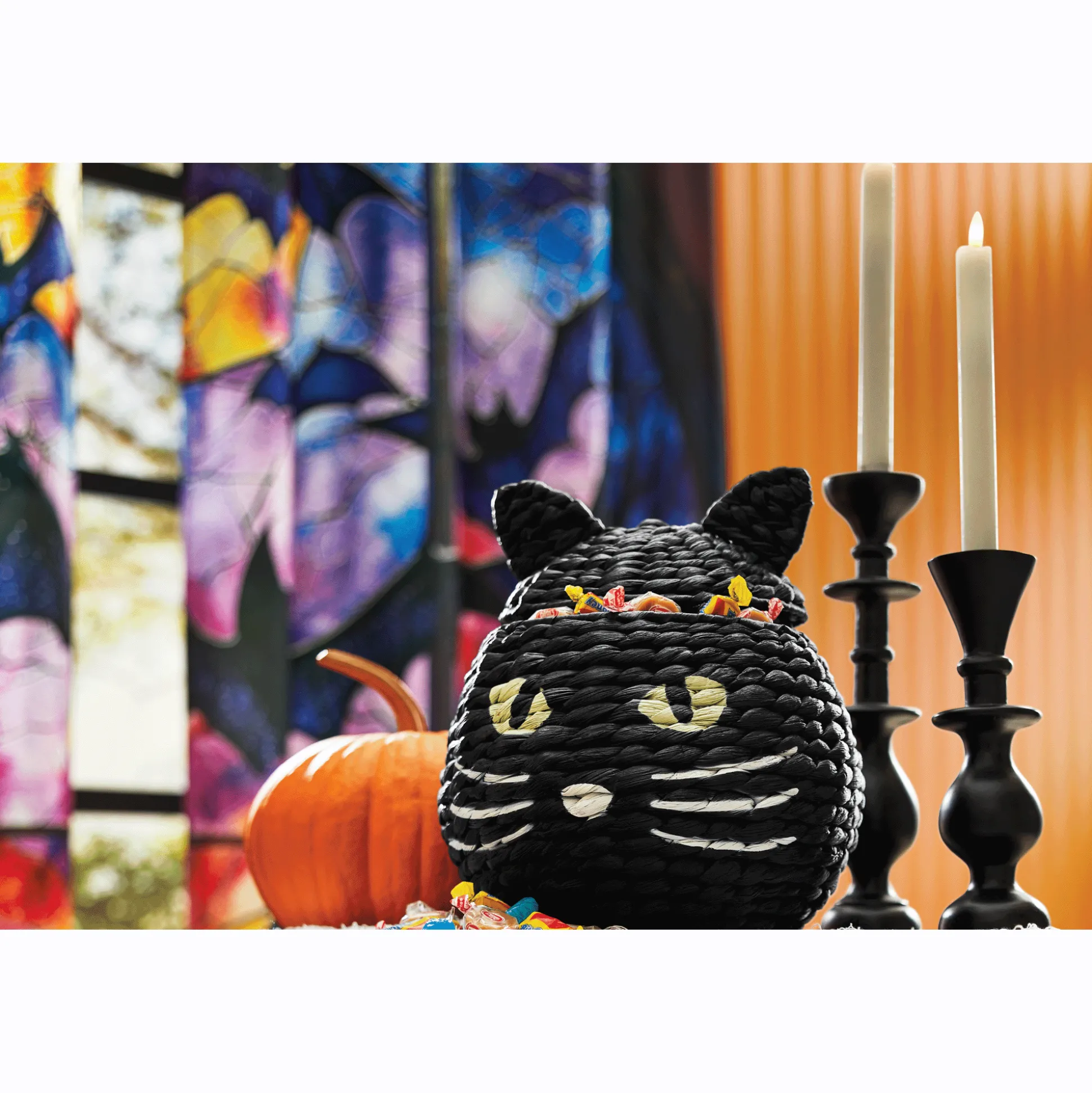 Black Cat Figural Basket