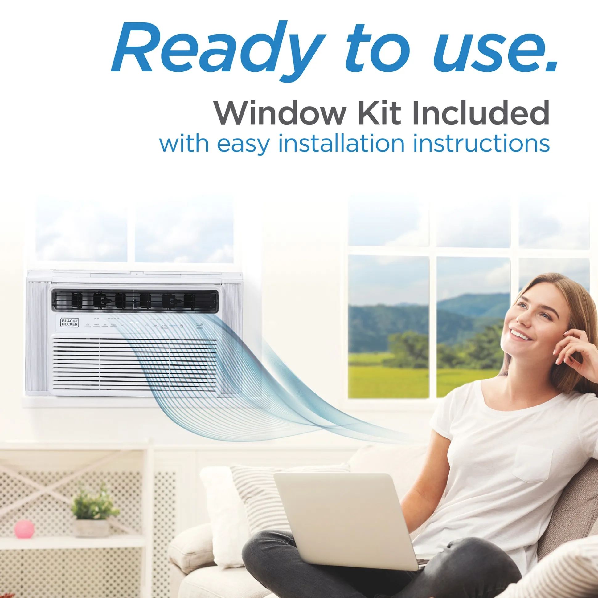 BLACK+DECKER 8000 BTU Window Air Conditioner with Inverter Technology