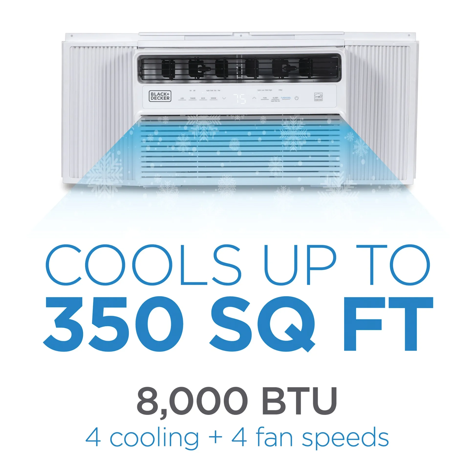 BLACK+DECKER 8000 BTU Window Air Conditioner with Inverter Technology
