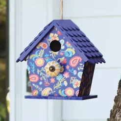 Blue Paisley Birdhouse