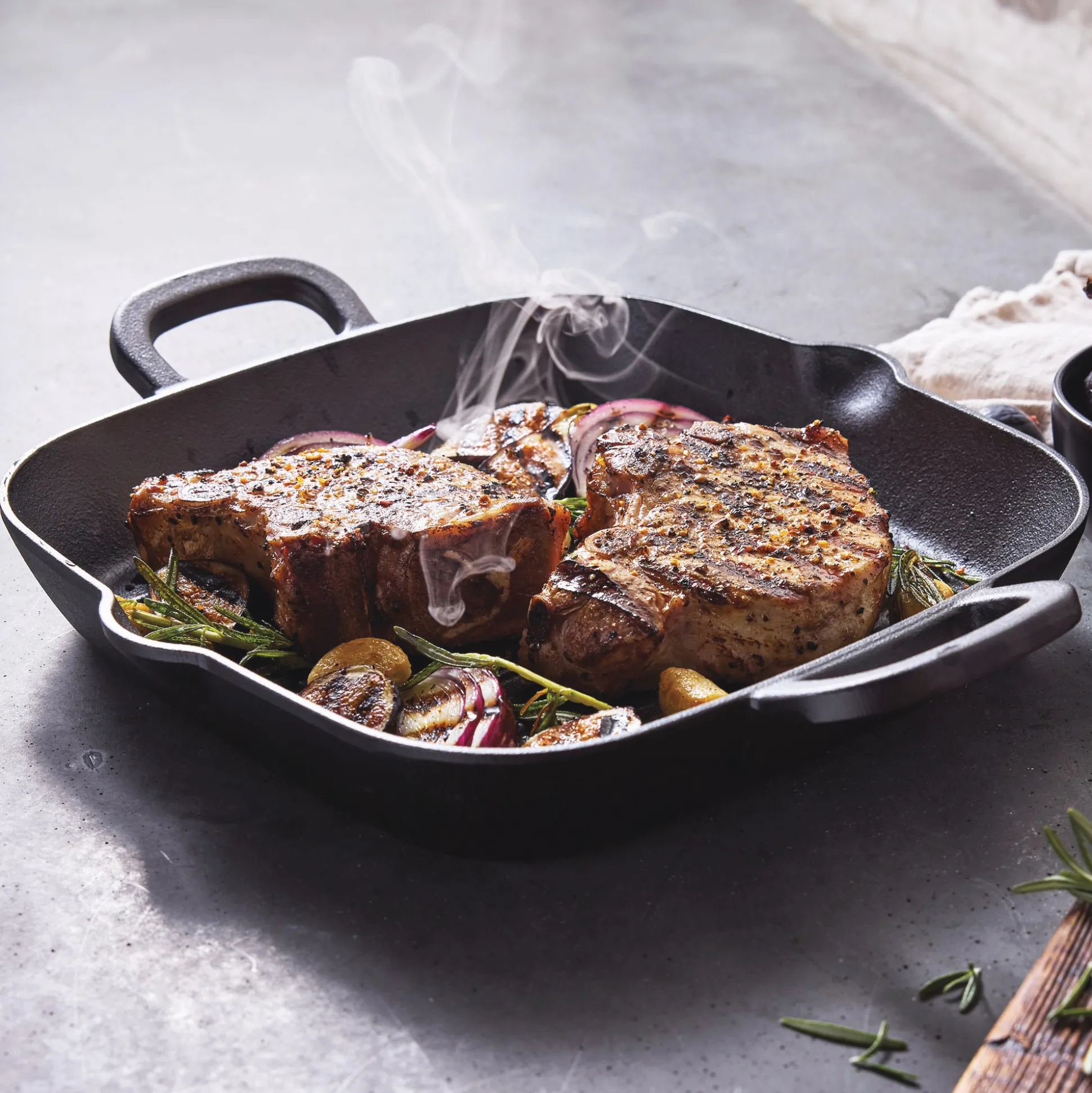Bobby Flay by GreenPan 11" Cast Iron Square Grill Pan