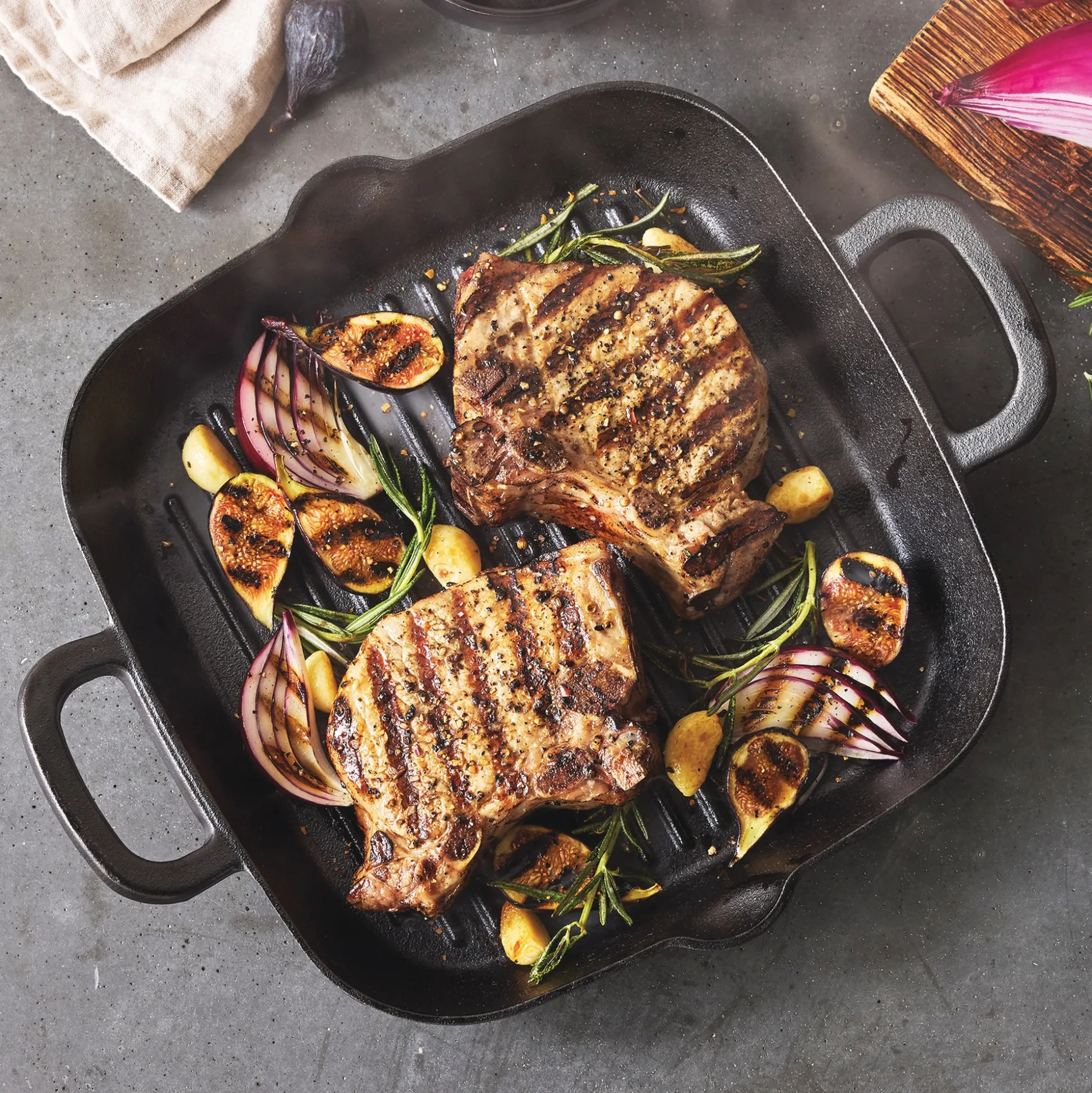 Bobby Flay by GreenPan 11" Cast Iron Square Grill Pan