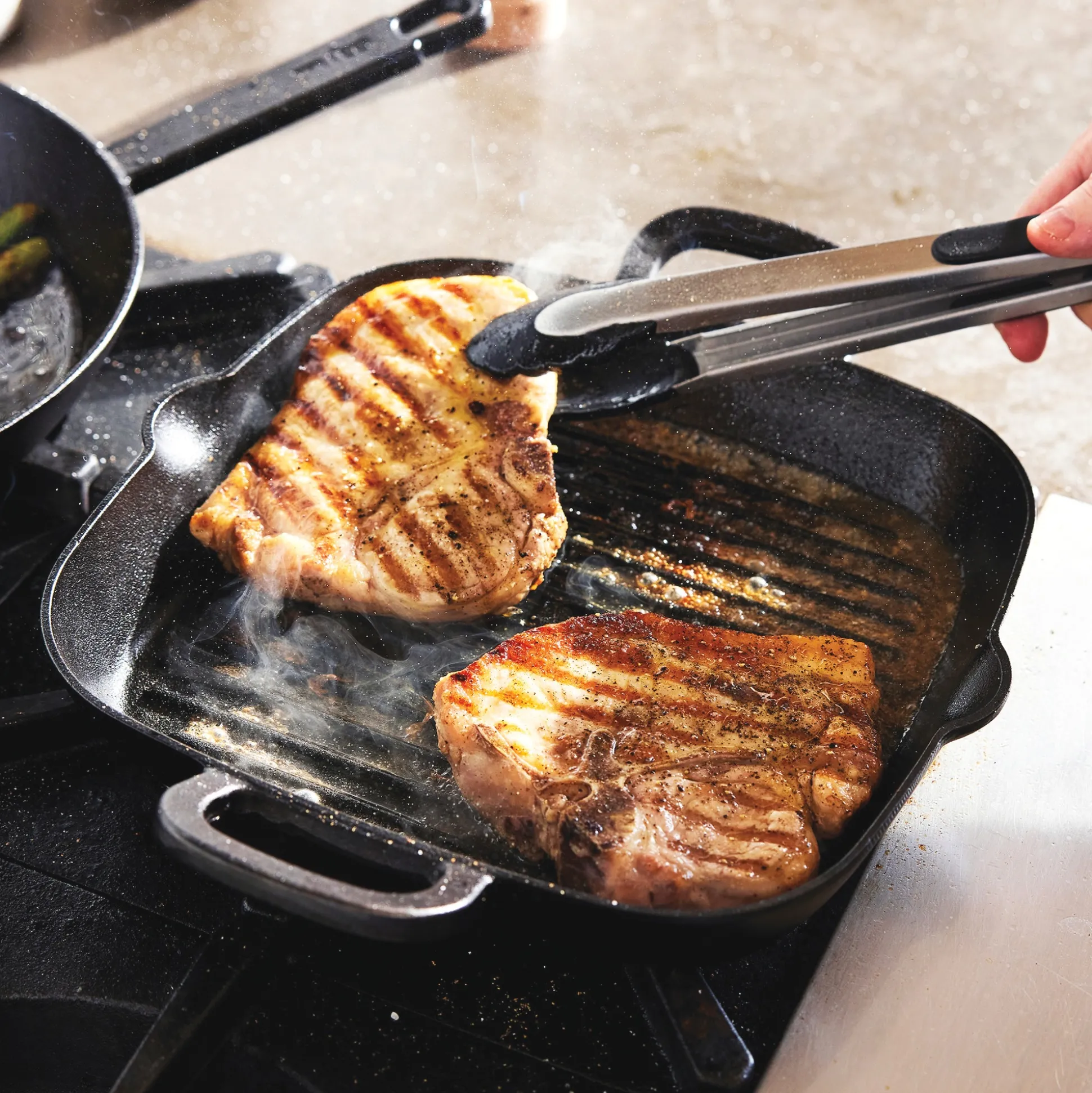 Bobby Flay by GreenPan 11" Cast Iron Square Grill Pan