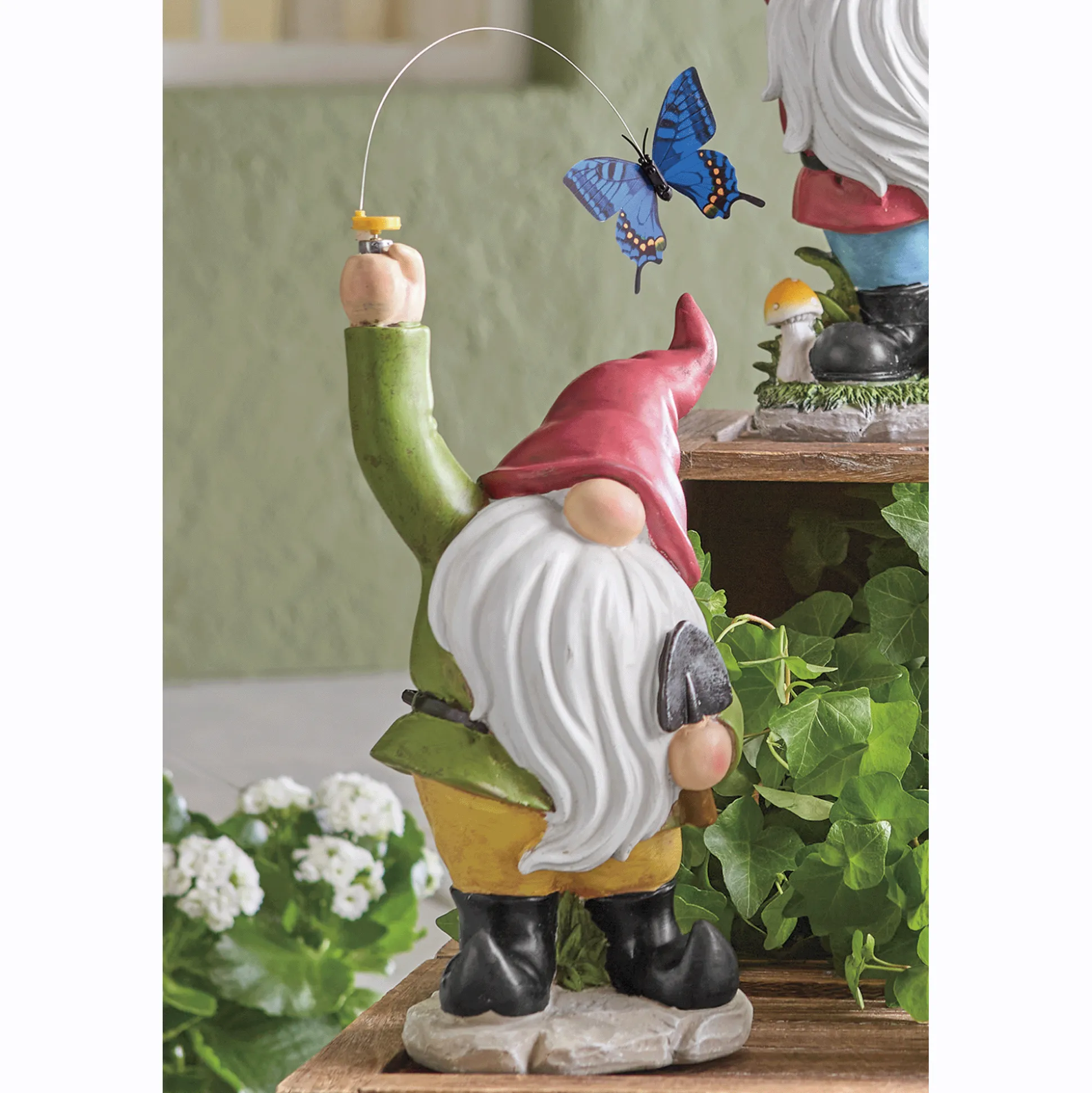 Butterfly Catching Solar Gnomes