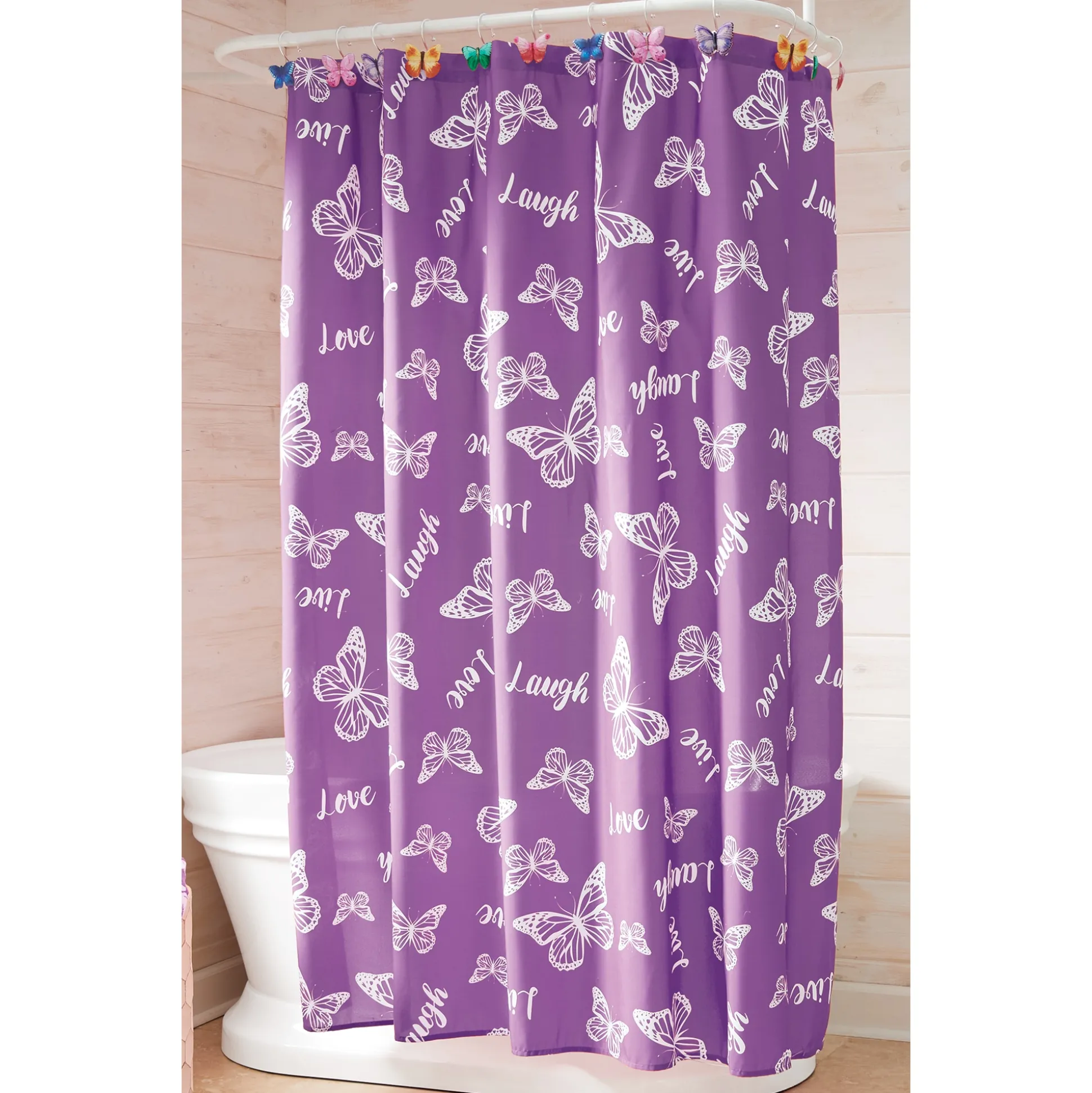 Butterfly Sentiments Shower Curtain