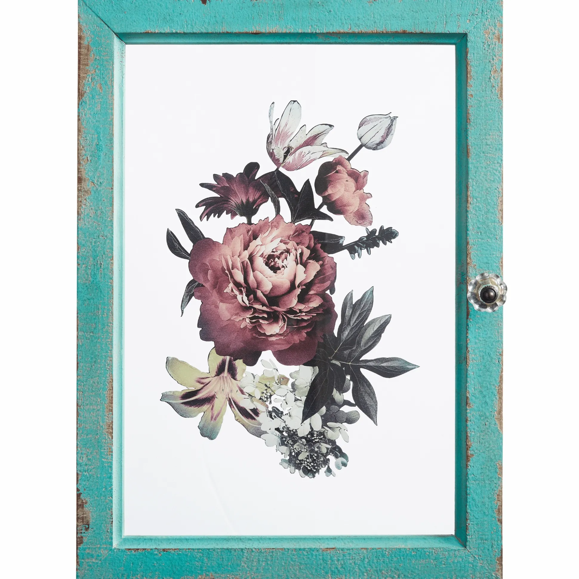 Cabinet Door Floral Painting