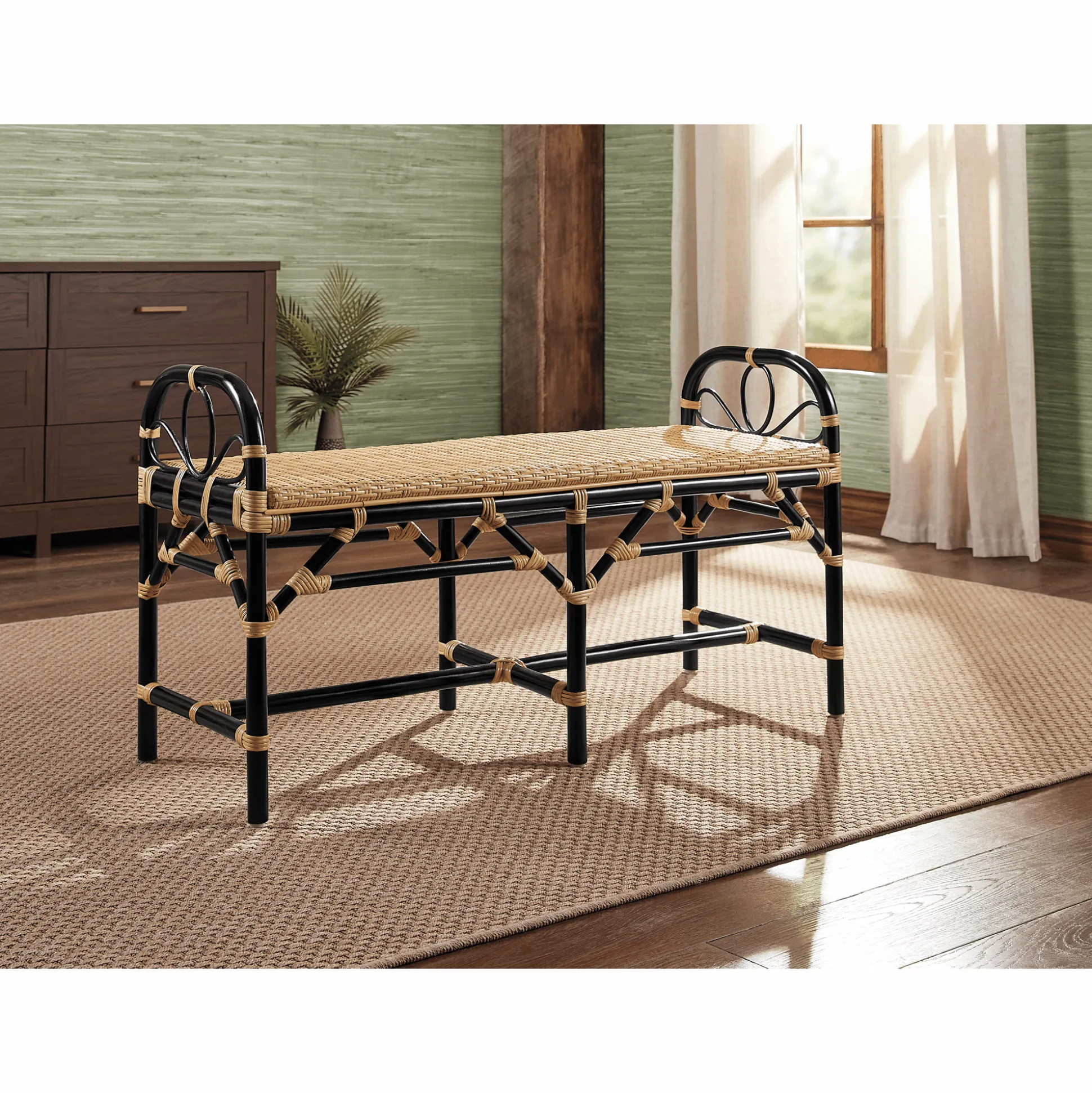 Camila Rattan Bench