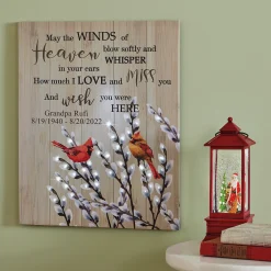 Cardinal Blossoms Lighted Wall Art