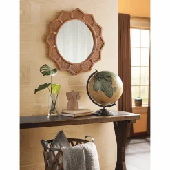 Carved Global Decorative Wall Mirror