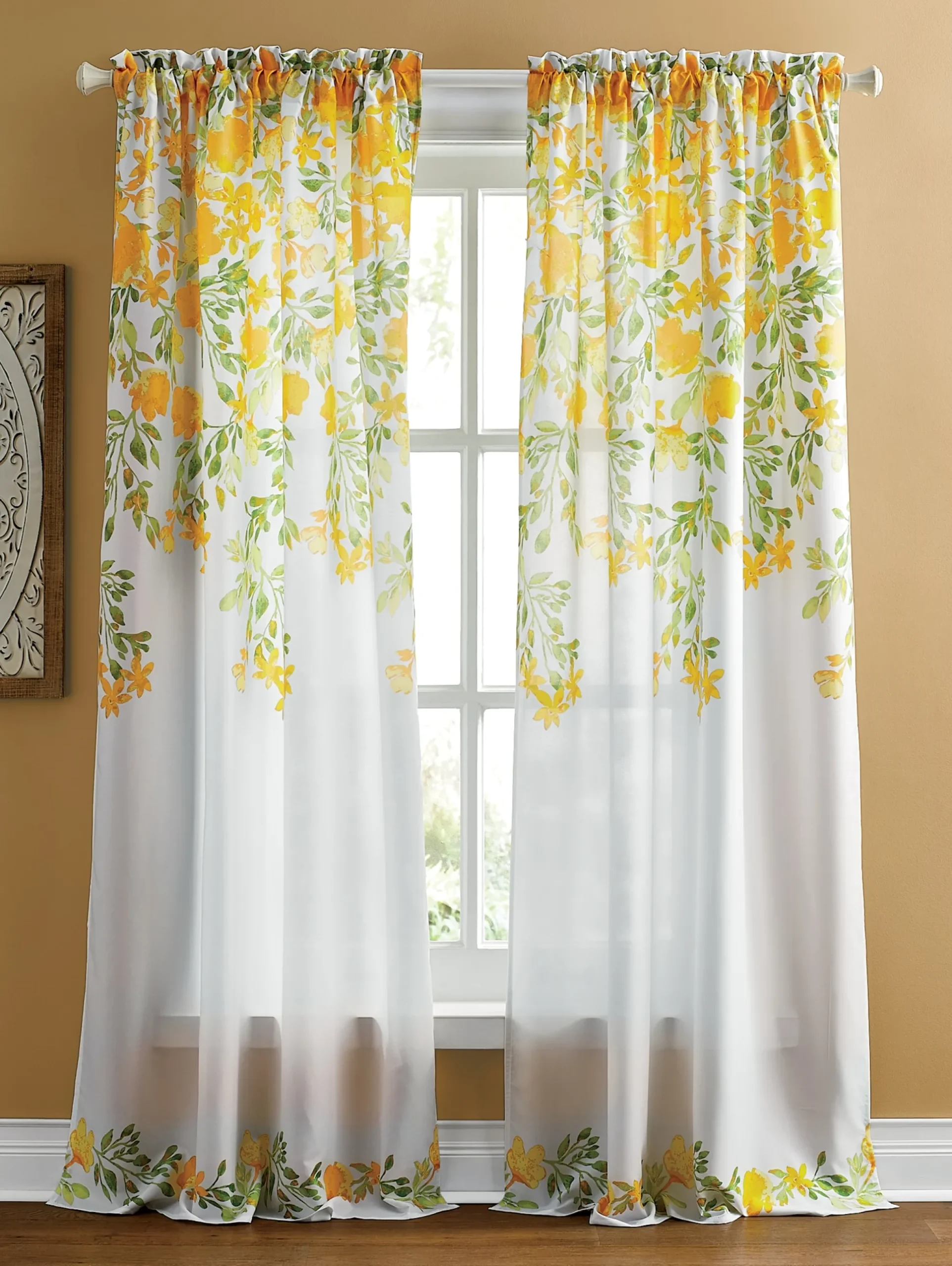 Cascading Floral Panel