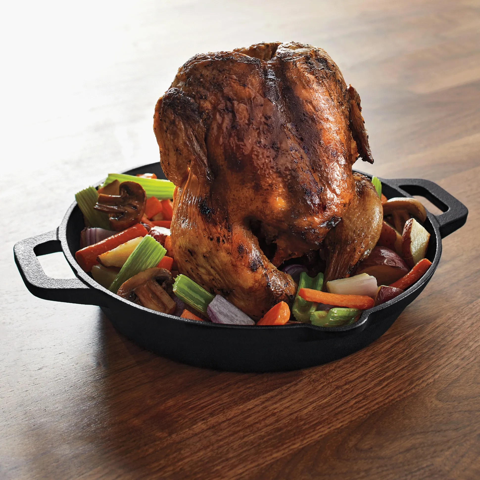 Cast Iron Chicken Roaster Pan