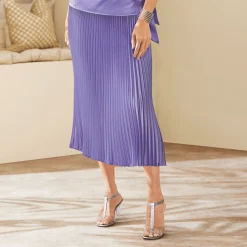 Charmeuse Pleated Skirt