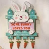 Chunky Wood Cutouts Lit Some Bunny Loves You Sign