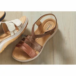 Clarks Leather Maelynn Paige Sandal with Adjustable Fit