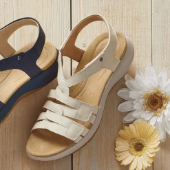 Clarks Leather Maelynn Paige Sandal with Adjustable Fit