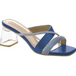 Classique Glitter Rope Slide Sandal with Mini Rhinestones and Chunky 2.5