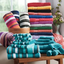 Color Connection Cotton Bath Towel Set, 8 Pieces