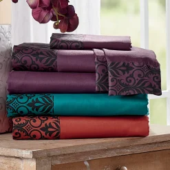 Color Connection Damask Microfiber Sheet Set