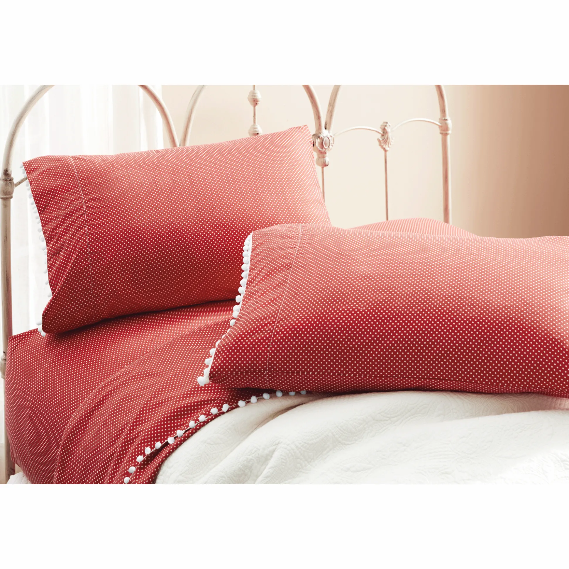 Color Connection Dot Microfiber Sheet Set
