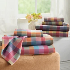 Color Connection Plaid Microfiber Sheet Set