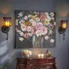 Color Contrast Floral Canvas