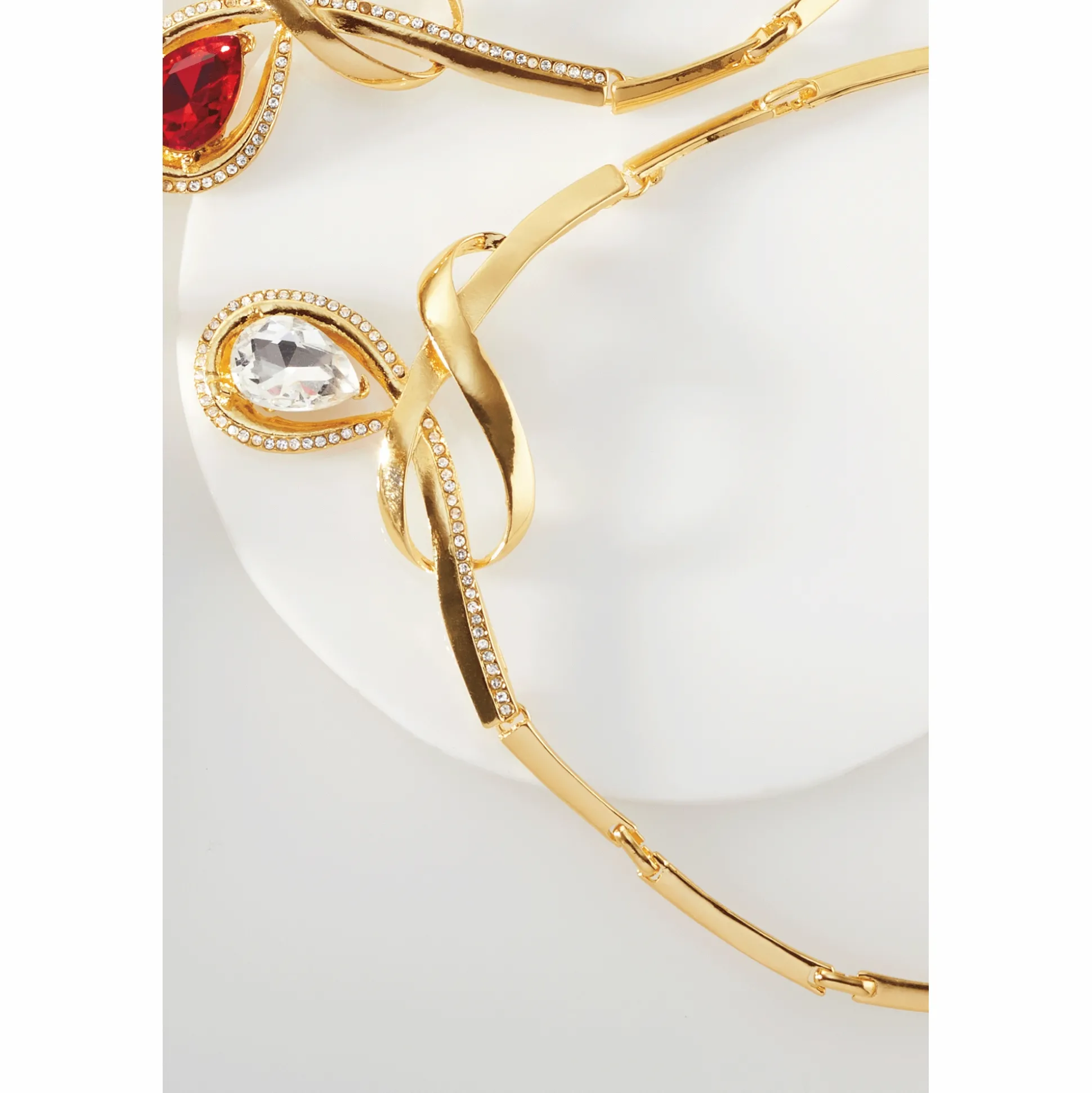 Color Crystal Necklace, Bracelet, Earring & Ring Set