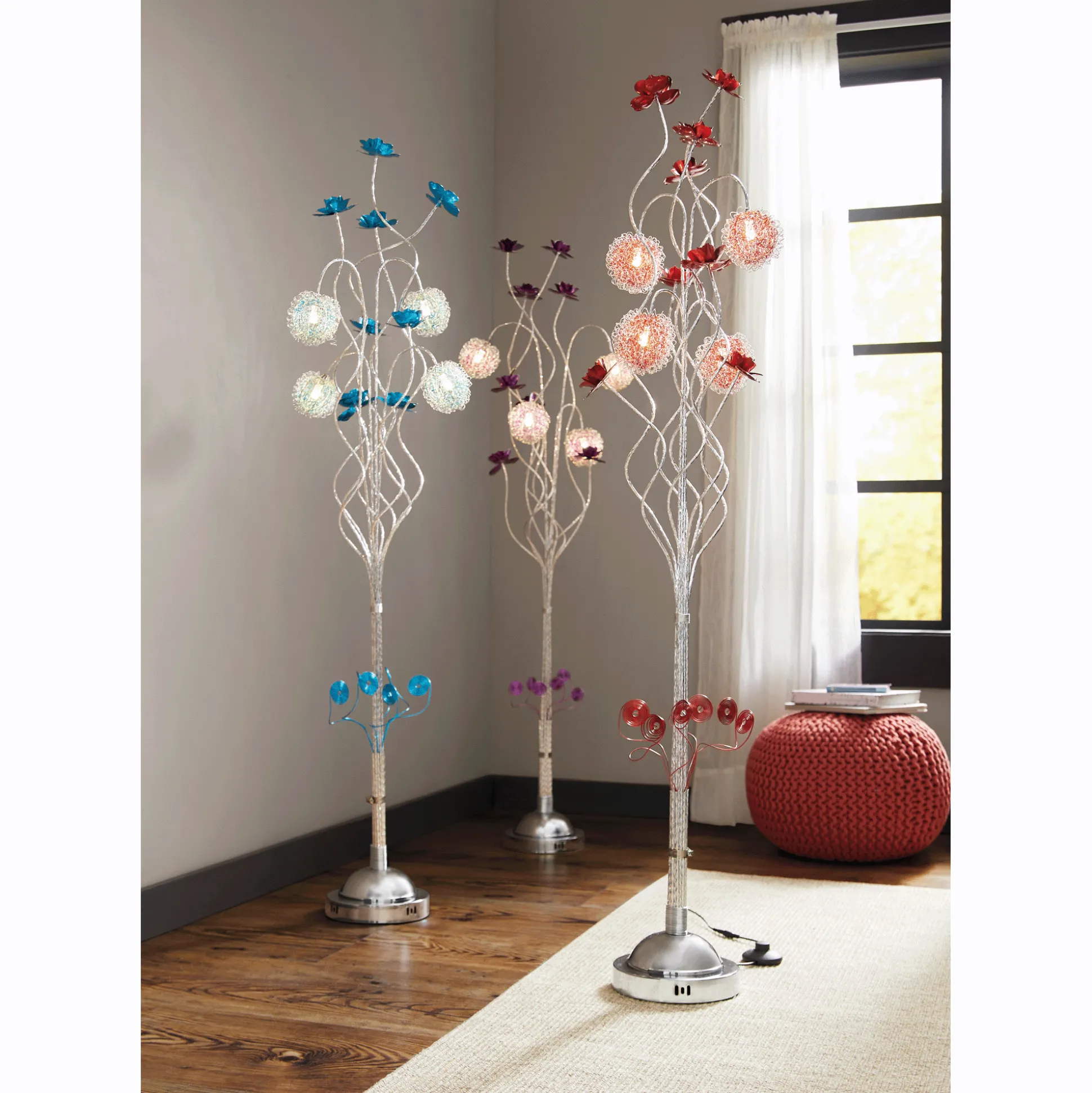 Colorful Wire Floor Lamp