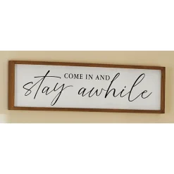 Come in and Stay Awhile Wall Plaque