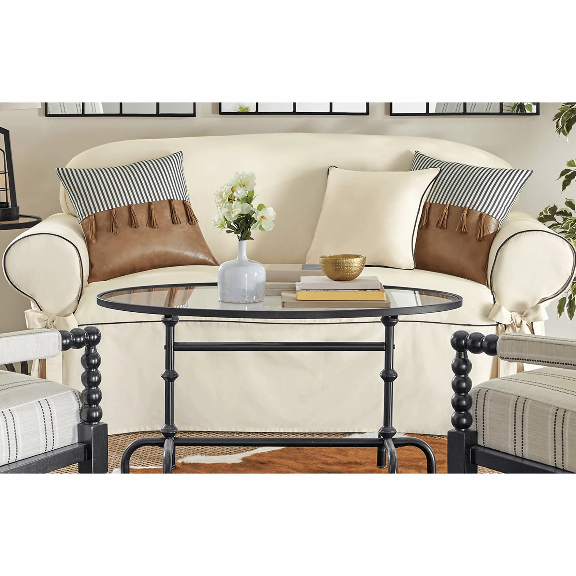 Contrast Piping Slipcover
