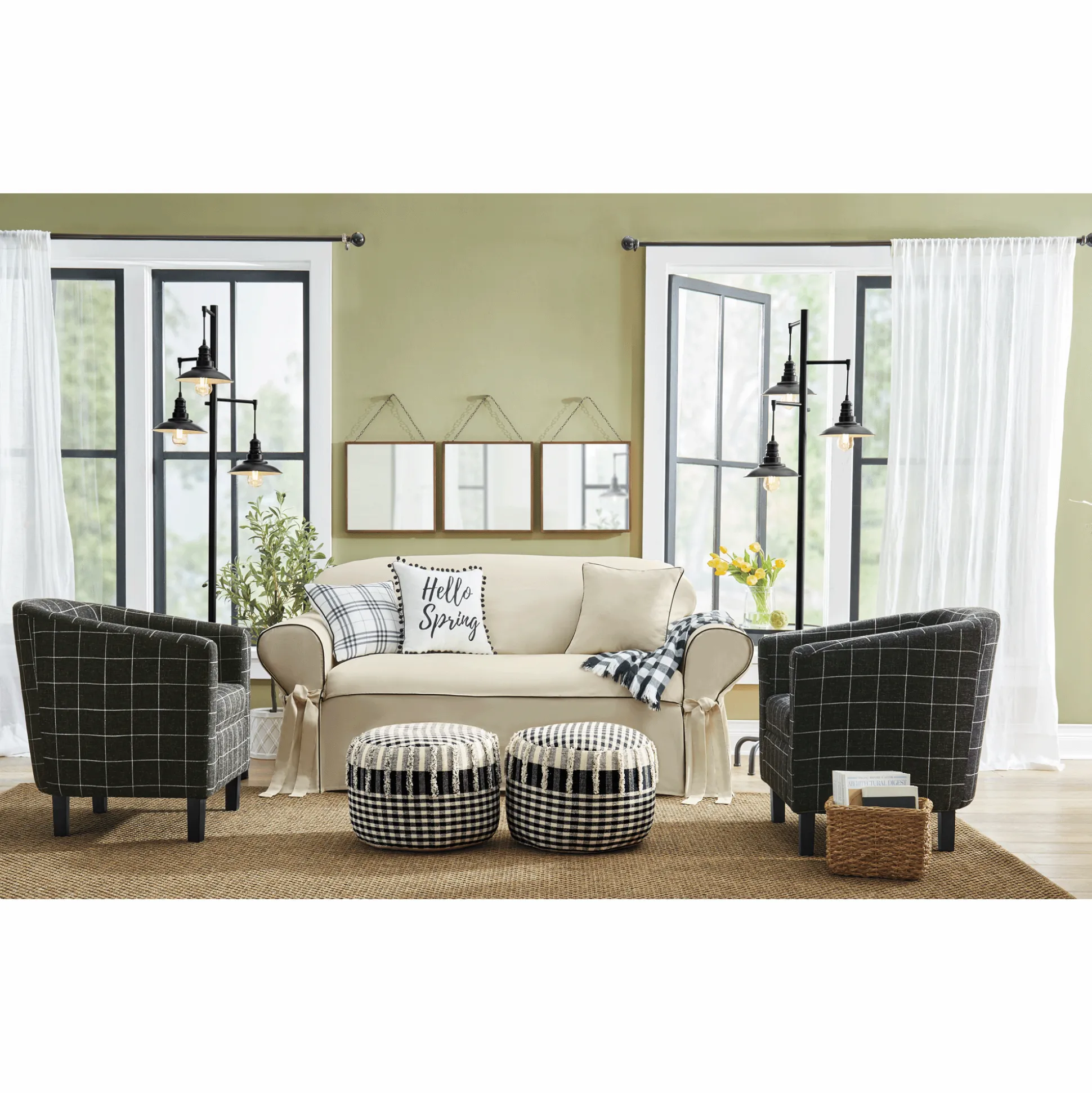 Contrast Piping Slipcover