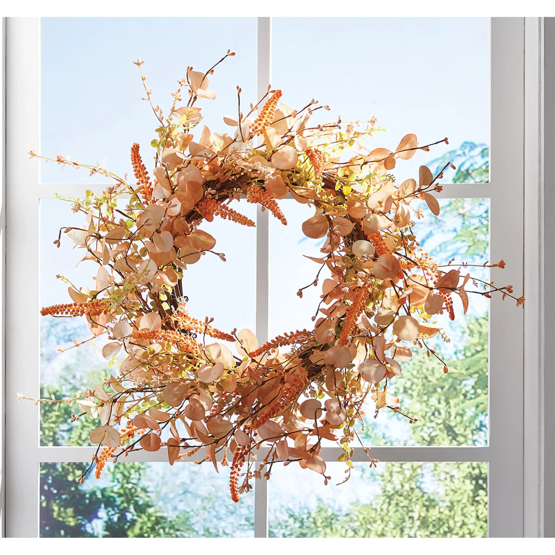 Copper-colored Floral Wreath