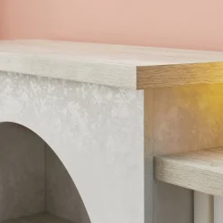 Cozette Fireplace Mantel with Built-In Bookshelves