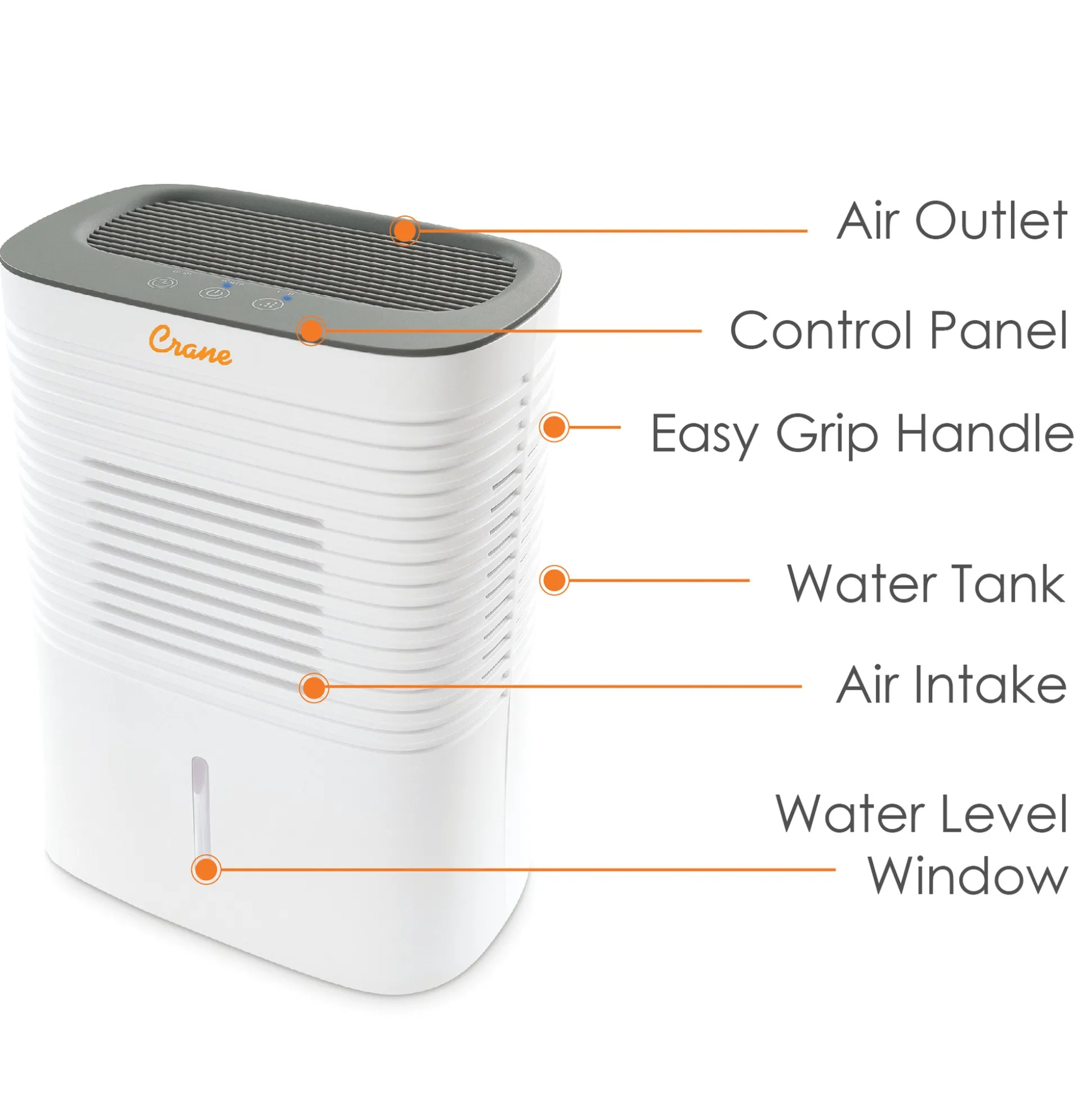 Crane 4-Pint Compact Dehumidifier