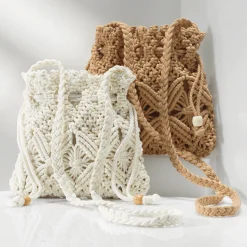 Crocheted Drawstring Bag