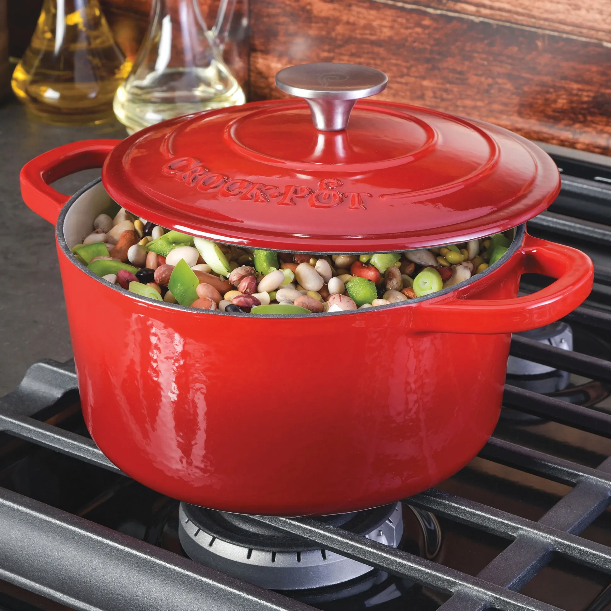 Crock Pot Artisan 3-qt. Enameled Cast Iron Dutch Oven with Lid