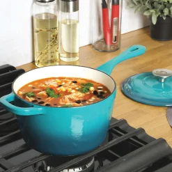 Crock Pot Artisan 3-qt. Enameled Cast Iron Saucepan with Lid