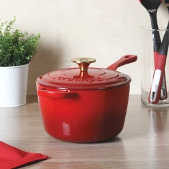 Crock Pot Artisan 3-qt. Enameled Cast Iron Saucepan with Lid